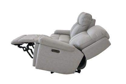 Bassett Club Level Fletcher Power Motion Sofa in Gray - Chapin Furniture