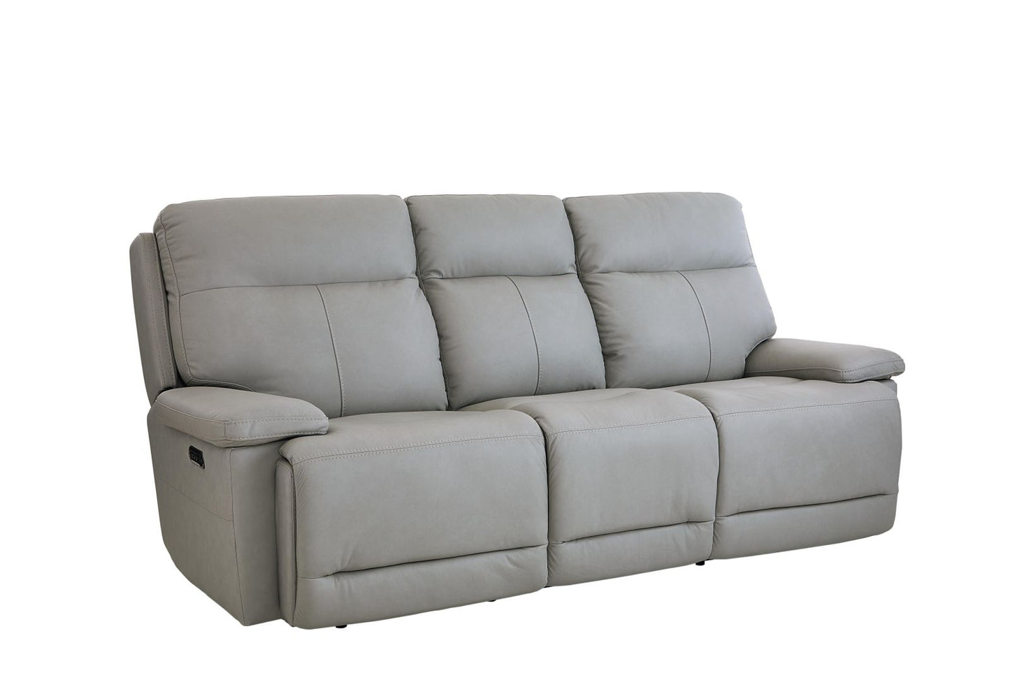 Bassett Club Level Fletcher Power Motion Sofa in Gray - Chapin Furniture
