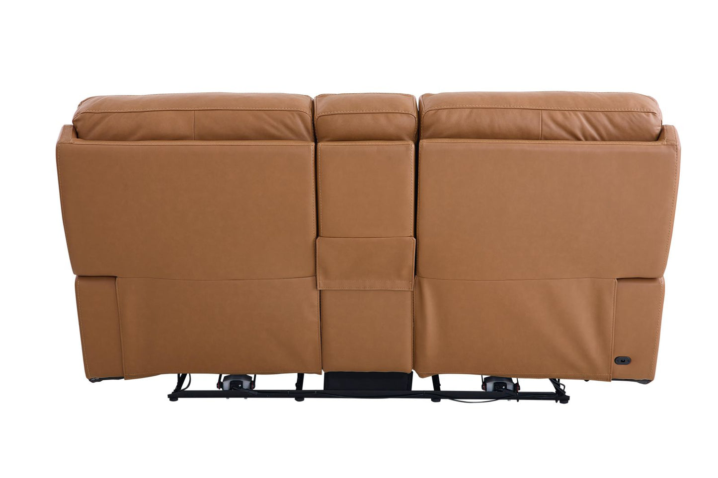 Bassett Club Level Fletcher Power Motion Consoled Loveseat in Antelope - Chapin Furniture