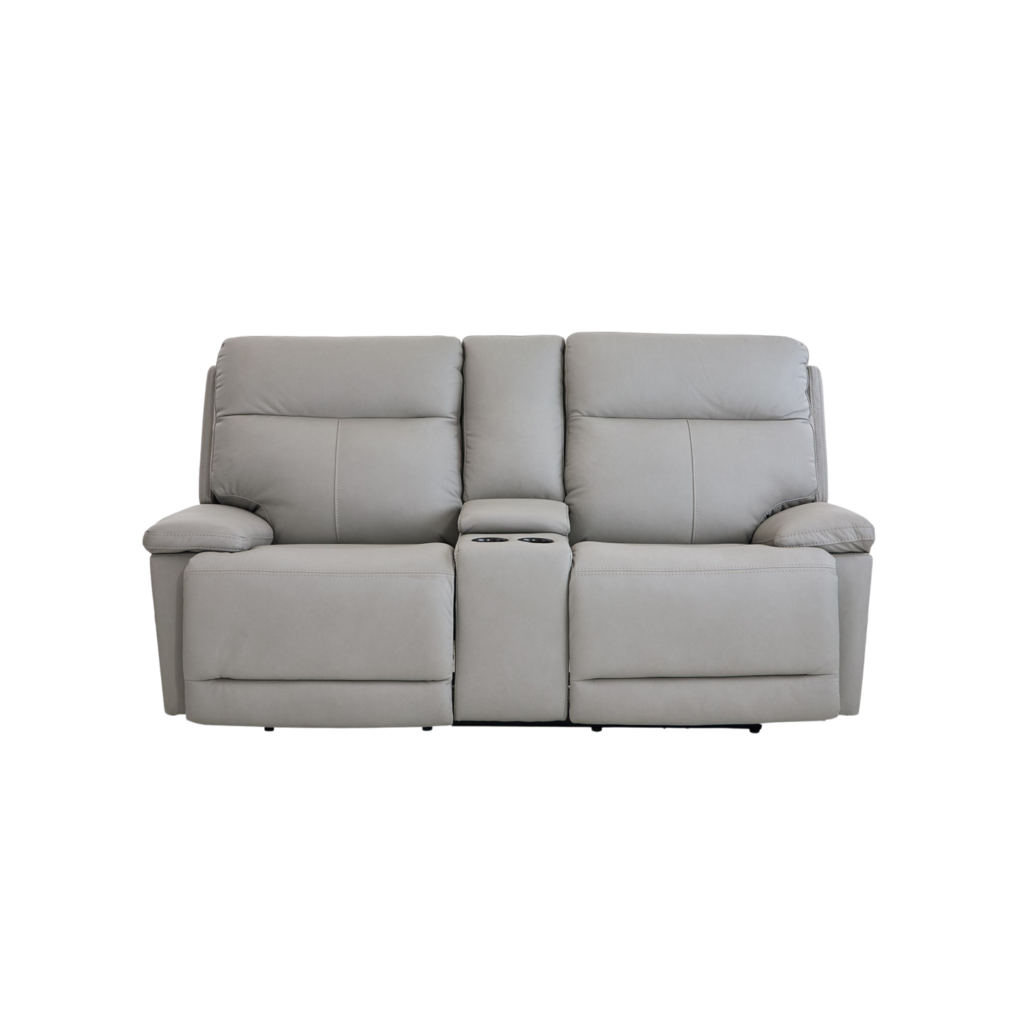 Bassett Club Level Fletcher Power Motion Consoled Loveseat in Gray - Chapin Furniture