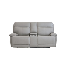 Bassett Club Level Fletcher Power Motion Consoled Loveseat in Gray - Chapin Furniture