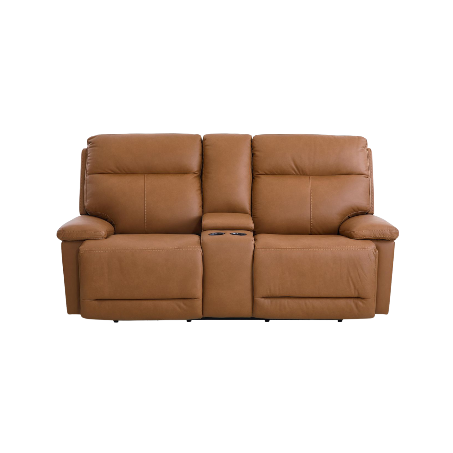 Bassett Club Level Fletcher Power Motion Consoled Loveseat in Antelope - Chapin Furniture