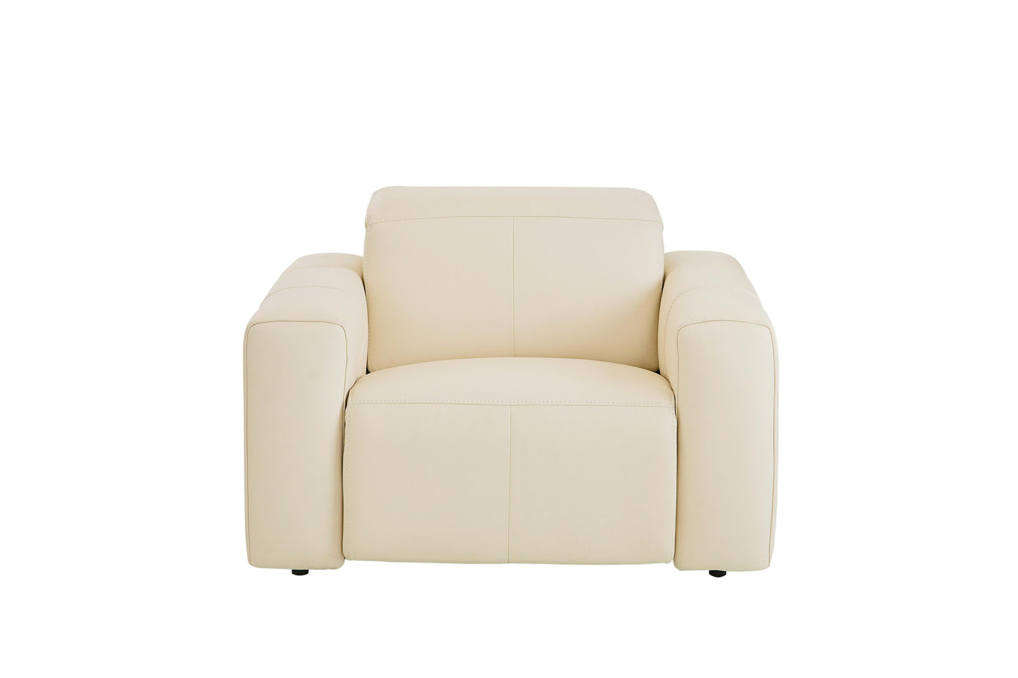 Bassett Club Level Airy Power Recliner- Linen Leather - Chapin Furniture