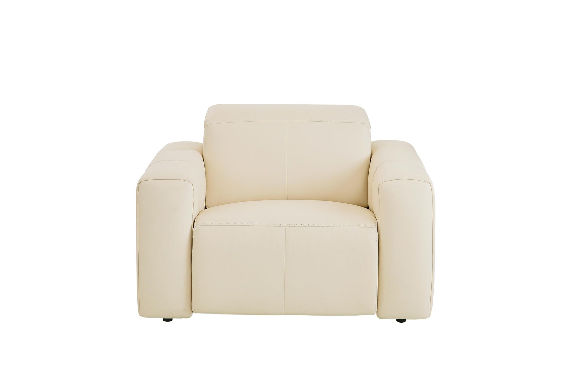 Bassett Club Level Airy Power Recliner- Linen Leather - Chapin Furniture