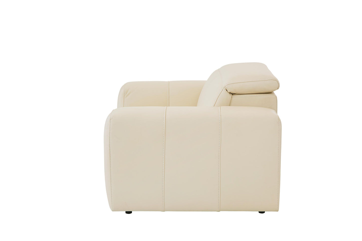 Bassett Club Level Airy Power Recliner- Linen Leather - Chapin Furniture