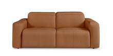 Bassett Club Level Airy Power Leather Motion Loveseat