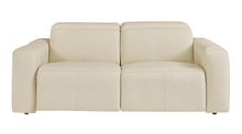 Bassett Club Level Airy Power Leather Motion Loveseat