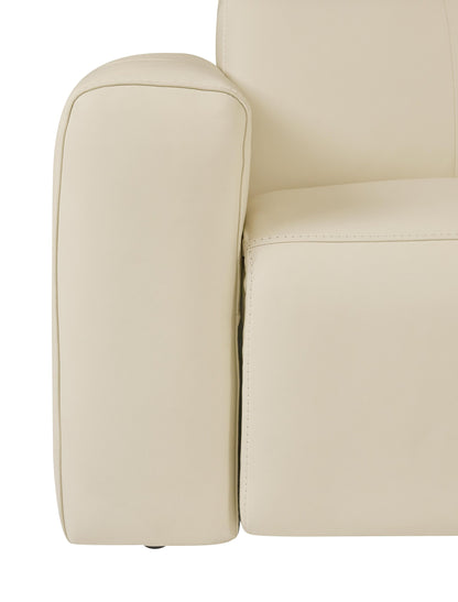 Bassett Club Level Airy Power Leather Motion Loveseat