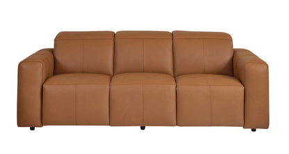 Bassett Club Level Airy Power Leather Motion Sofa