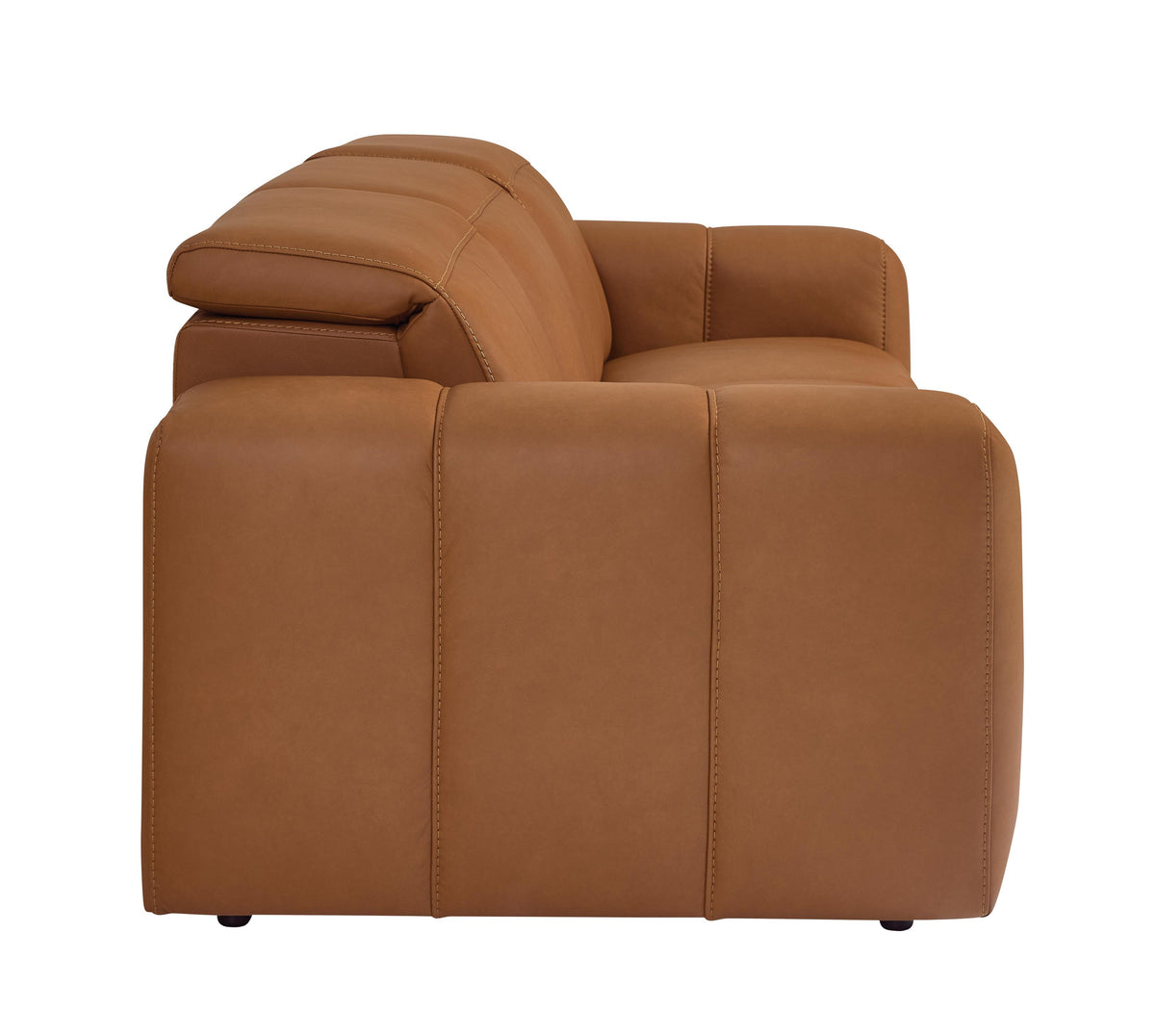 Bassett Club Level Airy Power Leather Motion Sofa