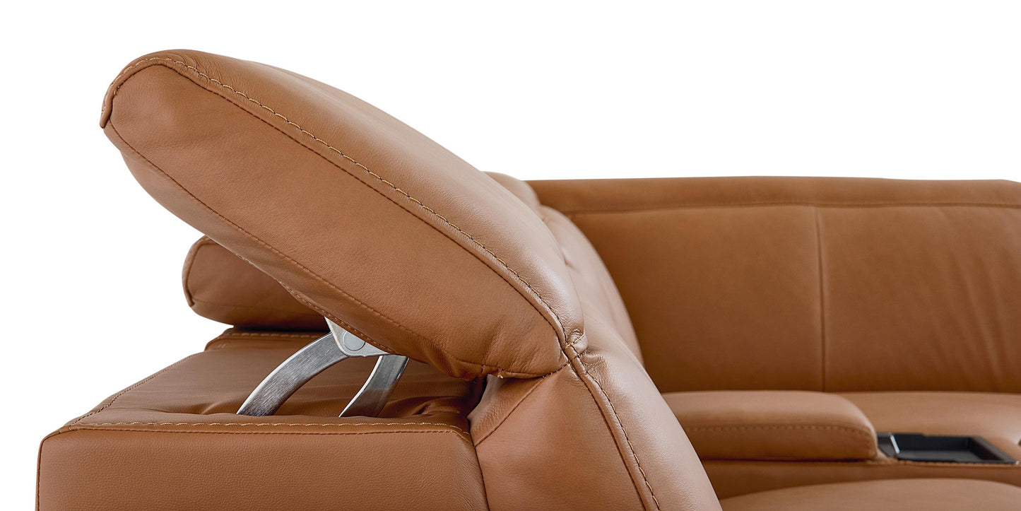 Bassett Club Level Airy Motion Sectional- Antelope Leather - Chapin Furniture