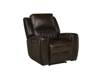 Bassett Club Level Aberdeen Power Motion Wallsaver Recliner in Walnut Leather - Chapin Furniture