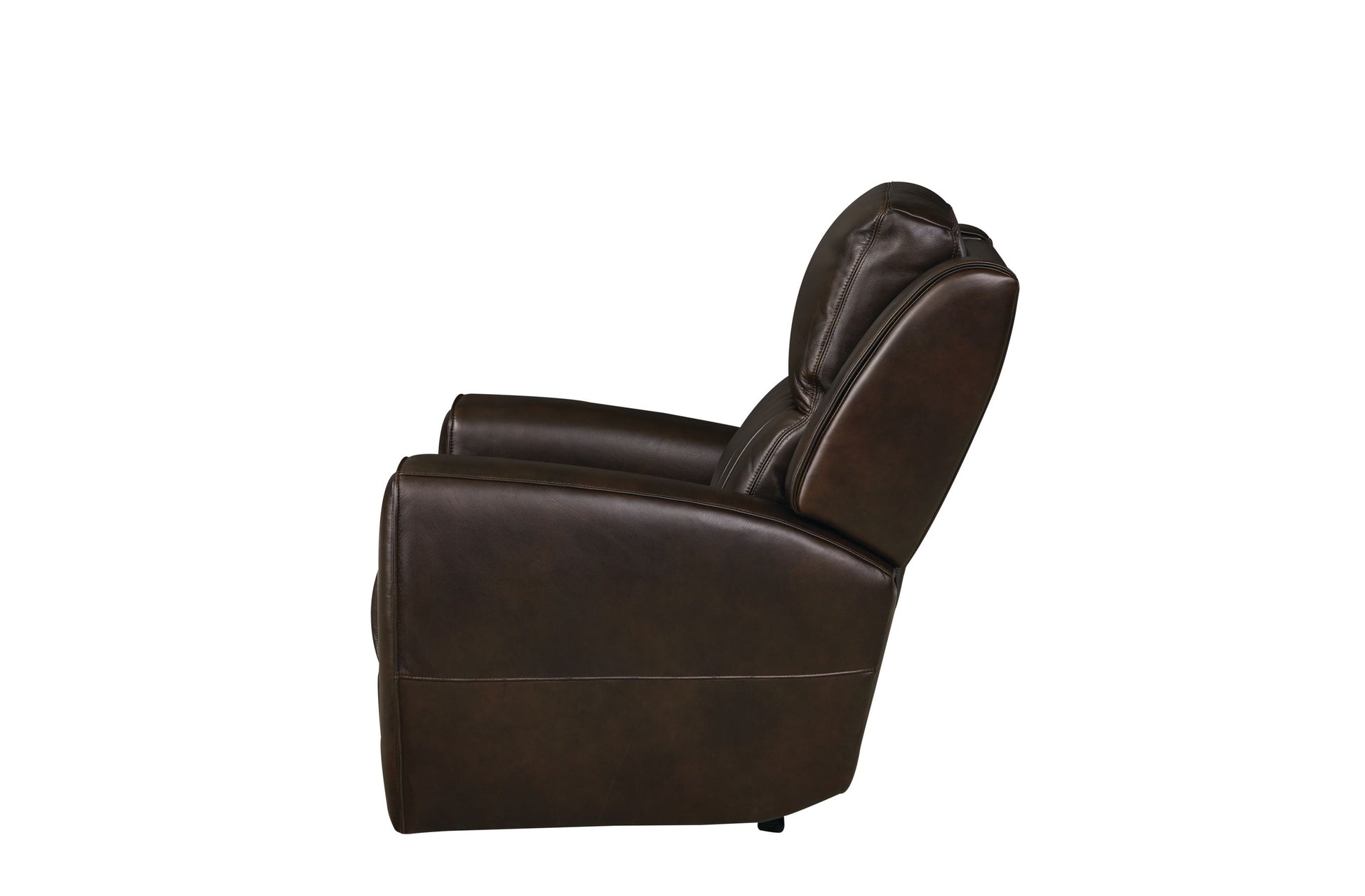 Bassett Club Level Aberdeen Power Motion Wallsaver Recliner in Walnut Leather - Chapin Furniture
