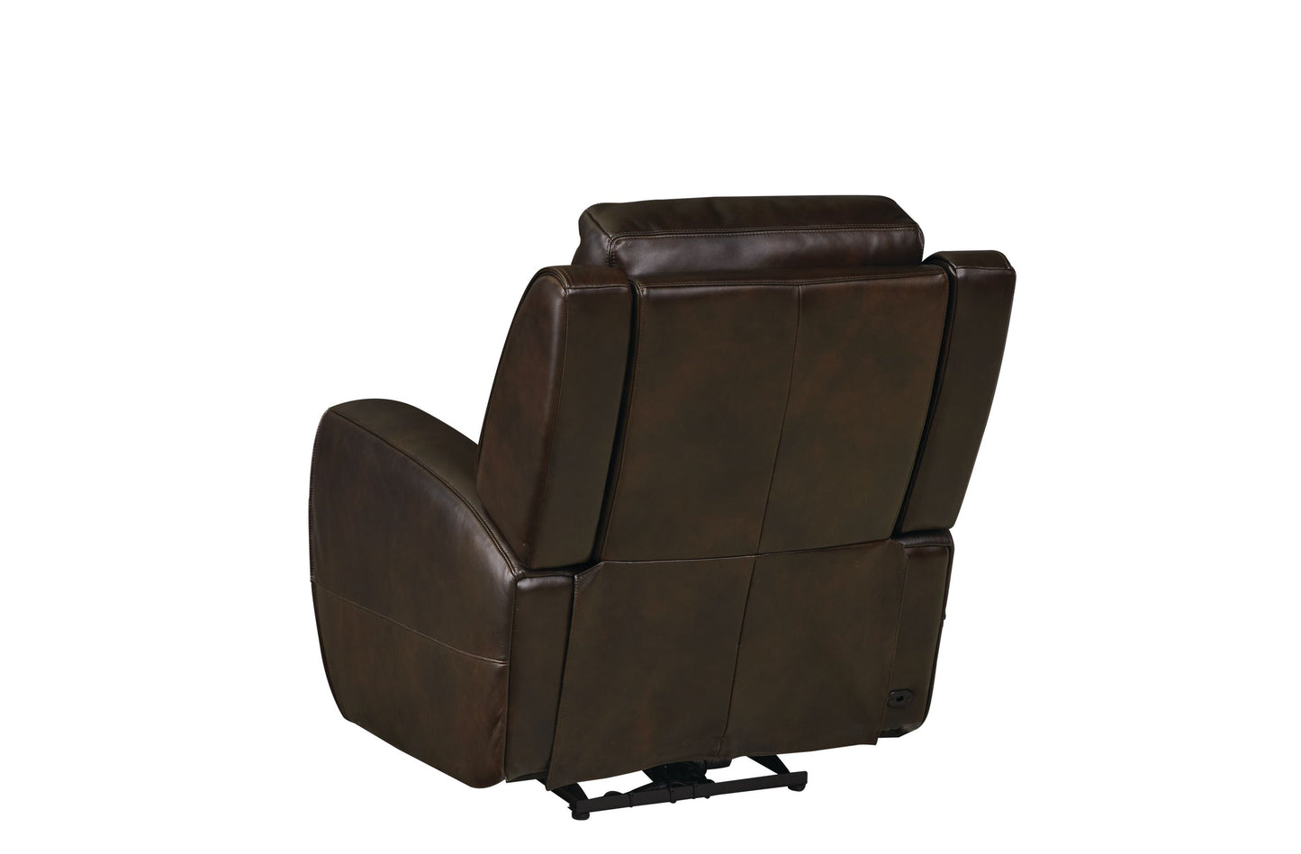 Bassett Club Level Aberdeen Power Motion Wallsaver Recliner in Walnut Leather - Chapin Furniture
