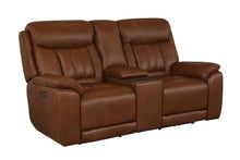 Bassett Club Level Benson Power Motion Consoled Loveseat - Chapin Furniture