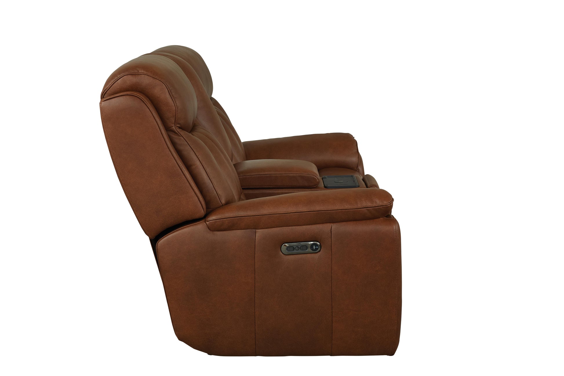 Bassett Club Level Benson Power Motion Consoled Loveseat - Chapin Furniture