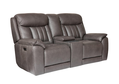 Bassett Club Level Benson Power Motion Consoled Loveseat - Chapin Furniture