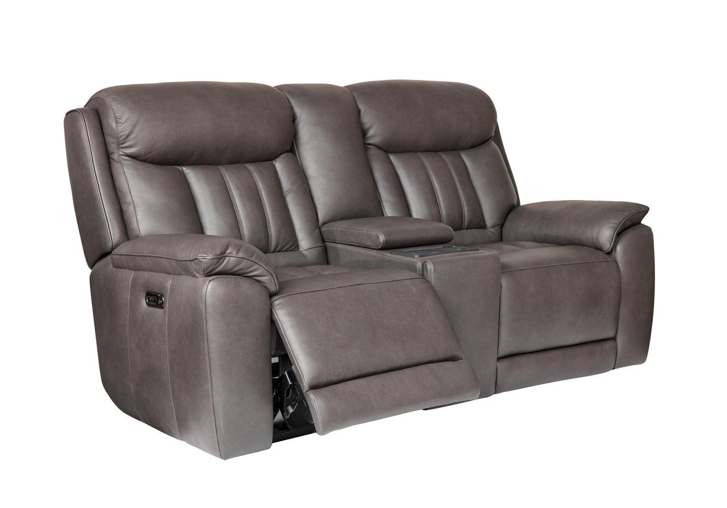 Bassett Club Level Benson Power Motion Consoled Loveseat - Chapin Furniture