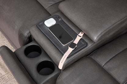 Bassett Club Level Benson Power Motion Consoled Loveseat - Chapin Furniture