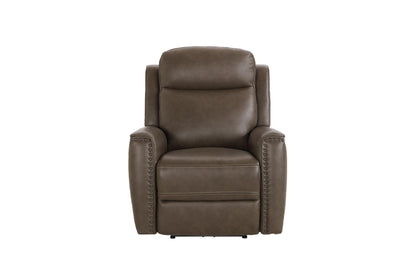 Bassett Club Level Douglas Power Motion Wallsaver Recliner in Sable Leather - Chapin Furniture