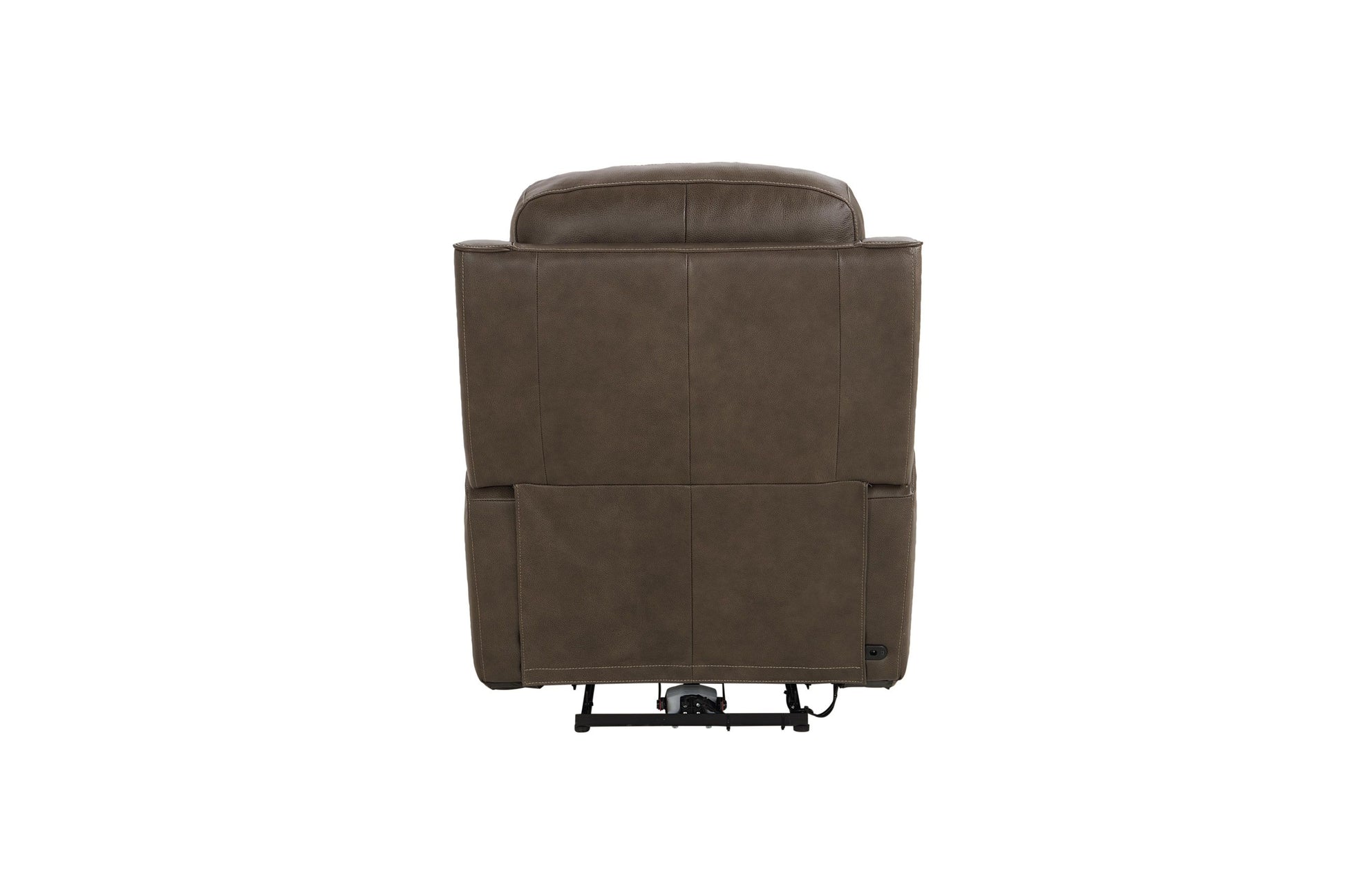 Bassett Club Level Douglas Power Motion Wallsaver Recliner in Sable Leather - Chapin Furniture