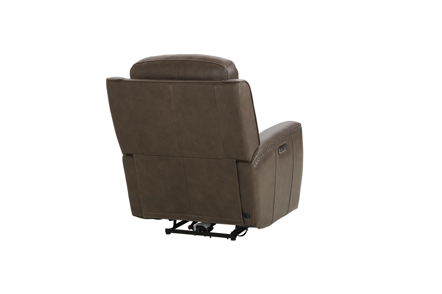 Bassett Club Level Douglas Power Motion Wallsaver Recliner in Sable Leather - Chapin Furniture