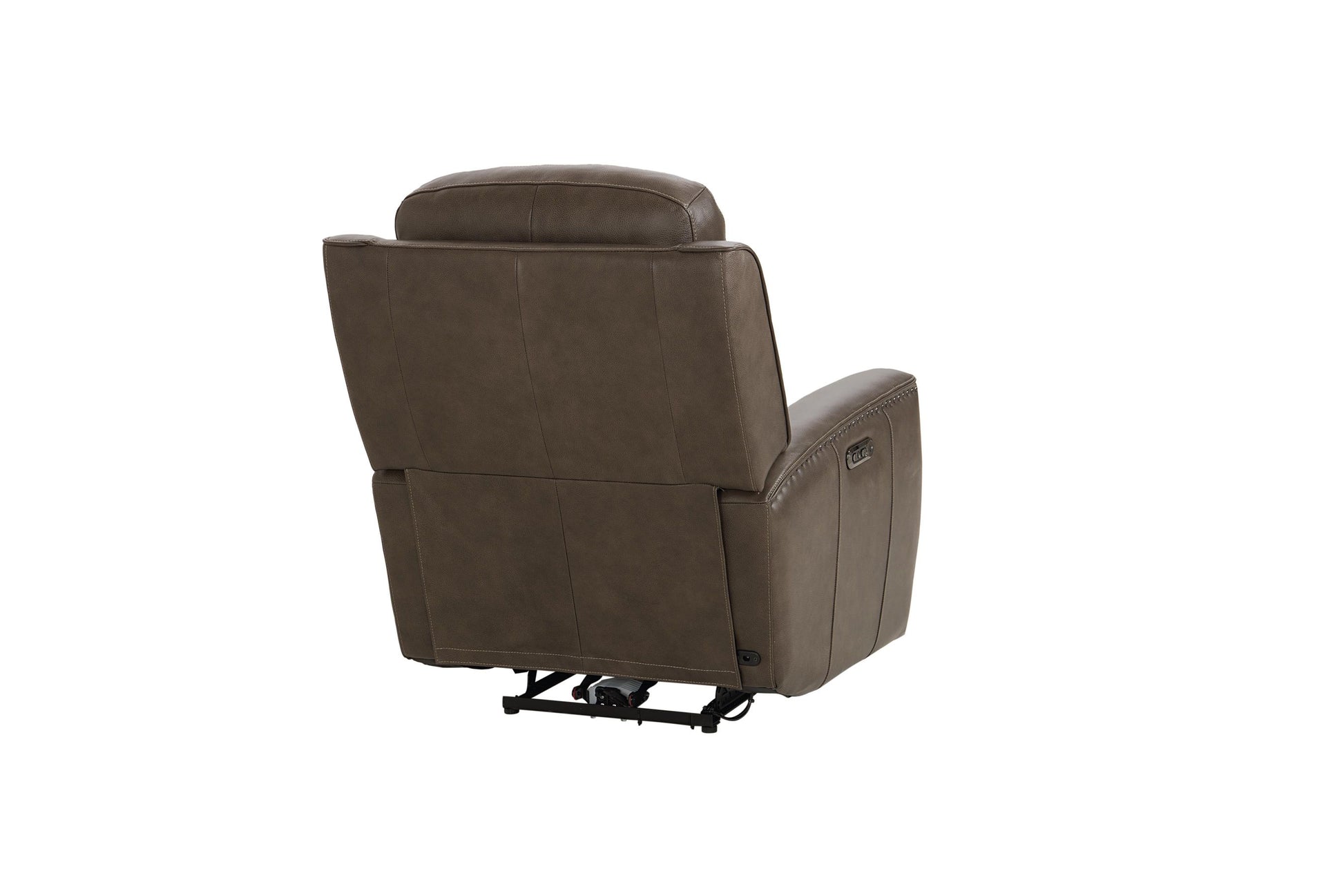 Bassett Club Level Douglas Power Motion Wallsaver Recliner in Sable Leather - Chapin Furniture