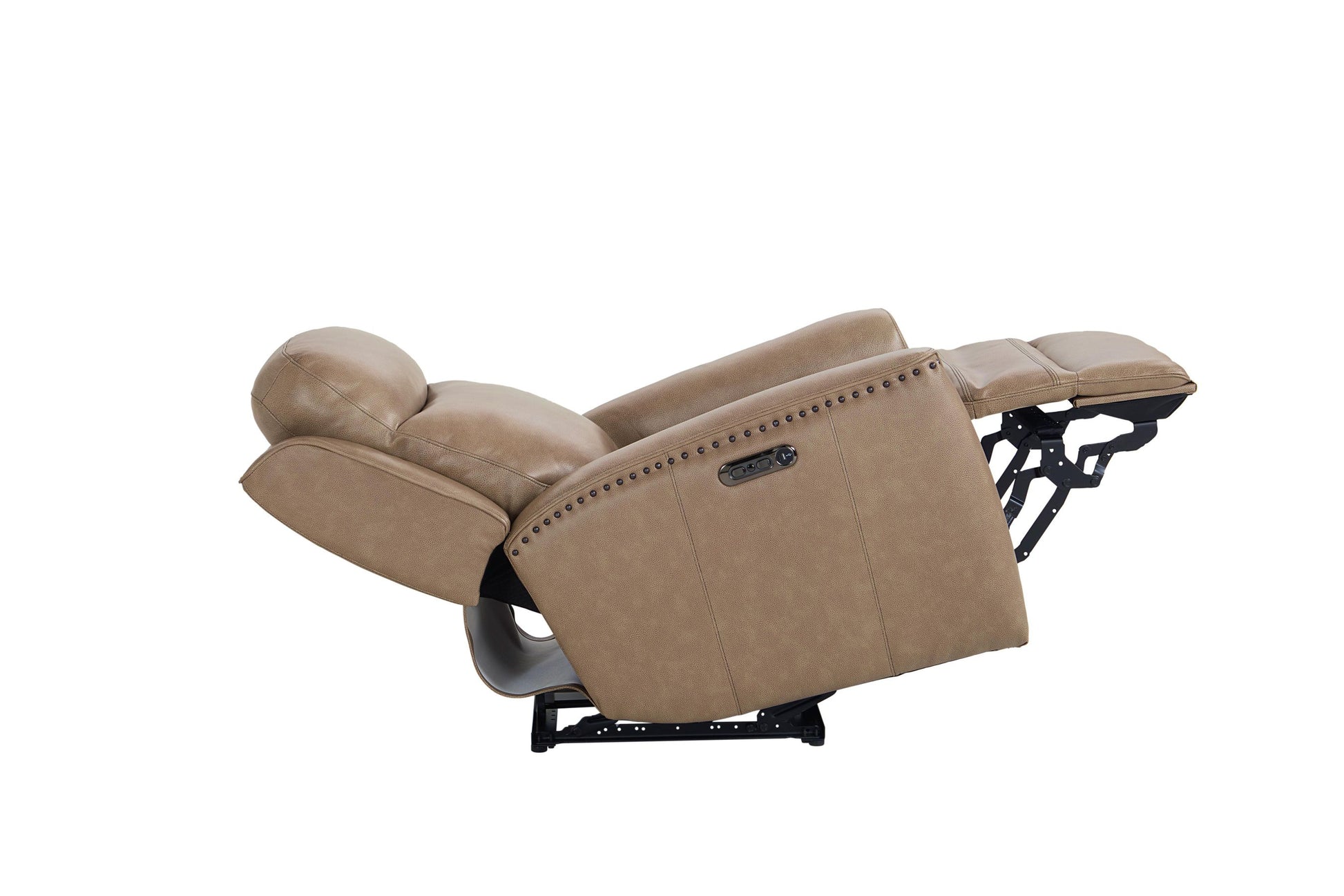 Bassett Club Level Douglas Power Motion Wallsaver Recliner in Wheat Leather - Chapin Furniture