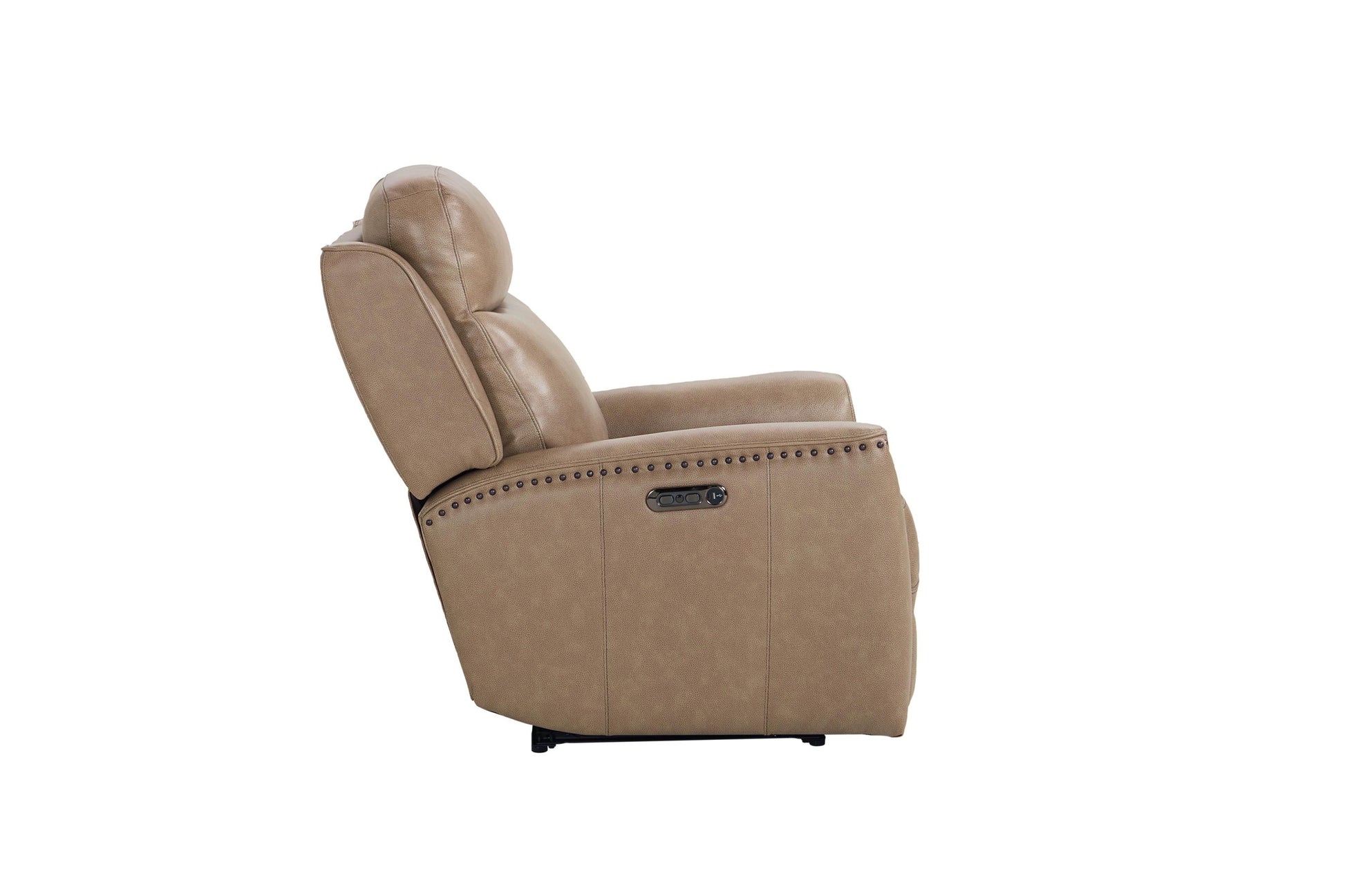 Bassett Club Level Douglas Power Motion Wallsaver Recliner in Wheat Leather - Chapin Furniture