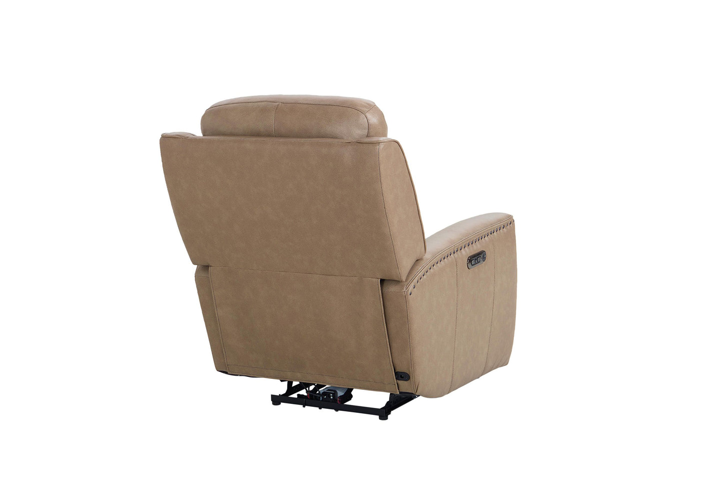 Bassett Club Level Douglas Power Motion Wallsaver Recliner in Wheat Leather - Chapin Furniture