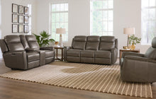 Bassett Club Level Douglas Power Motion Consoled Loveseat in Sable Leather - Chapin Furniture