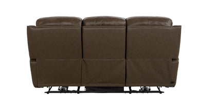 Bassett Club Level Douglas Power Motion Sofa in Sable Leather - Chapin Furniture