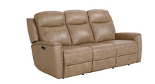 Bassett Club Level Douglas Power Motion Sofa in Wheat Leather - Chapin Furniture