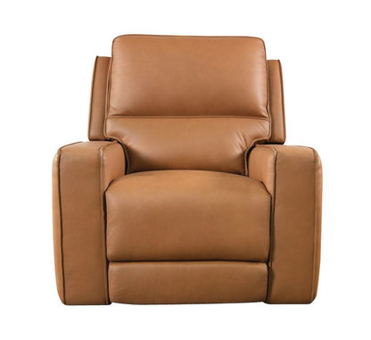Bassett Club Level Raymond Power Motion Wallsaver Recliner in Antelope Leather - Chapin Furniture