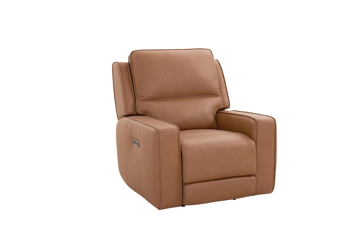 Bassett Club Level Raymond Power Motion Wallsaver Recliner in Antelope Leather - Chapin Furniture