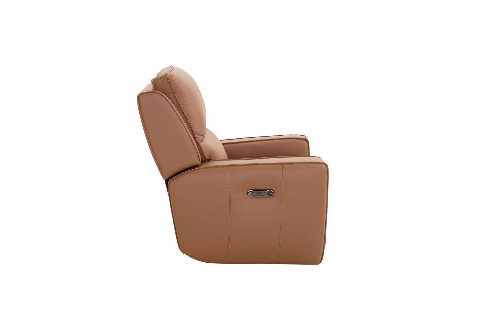 Bassett Club Level Raymond Power Motion Wallsaver Recliner in Antelope Leather - Chapin Furniture