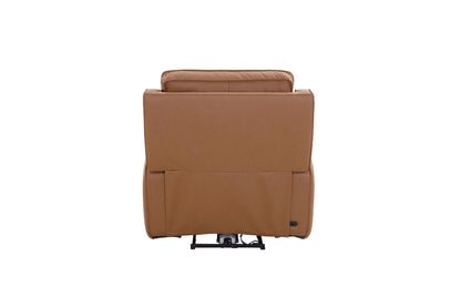 Bassett Club Level Raymond Power Motion Wallsaver Recliner in Antelope Leather - Chapin Furniture