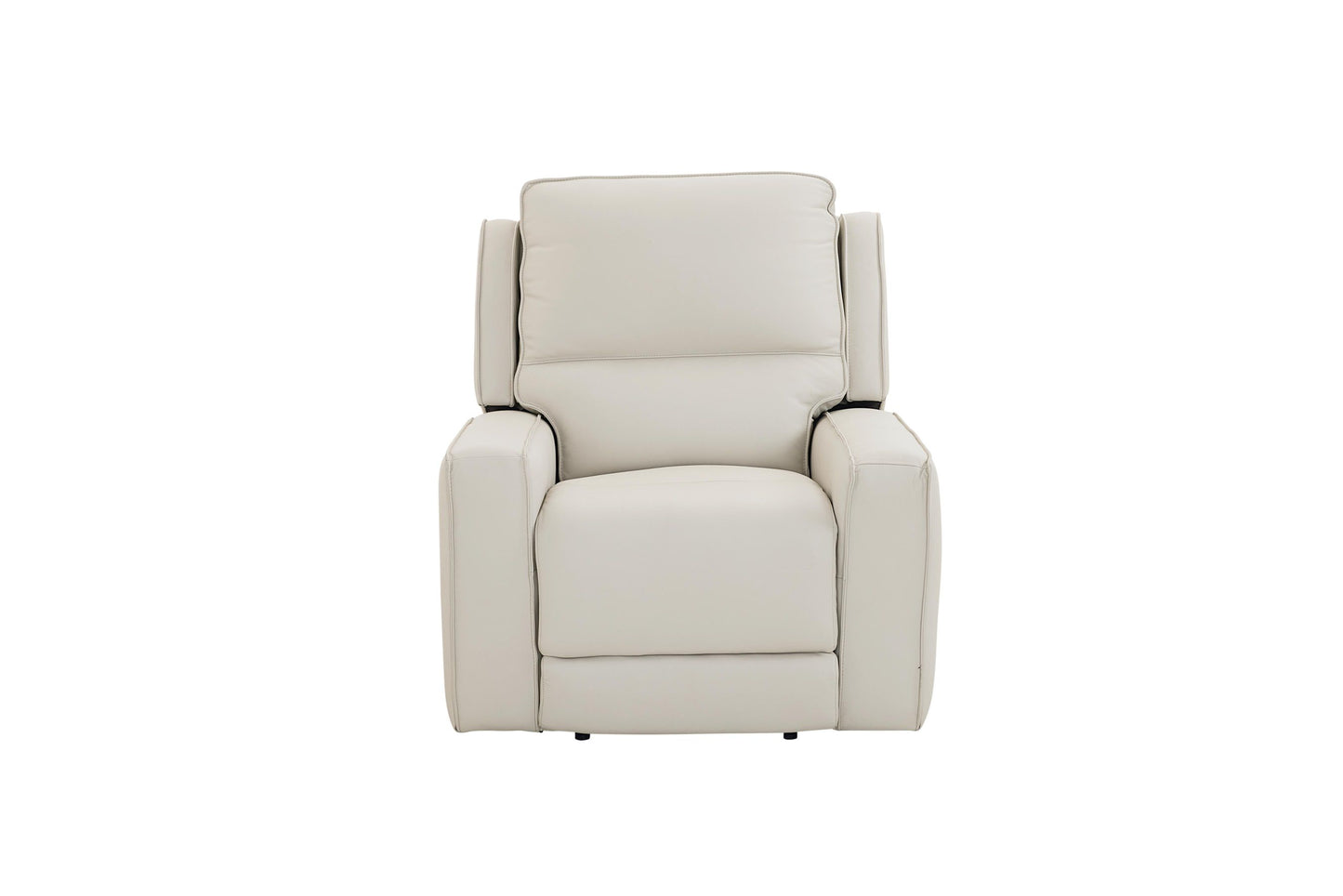 Bassett Club Level Raymond Power Motion Wallsaver Recliner in Vanilla Leather - Chapin Furniture