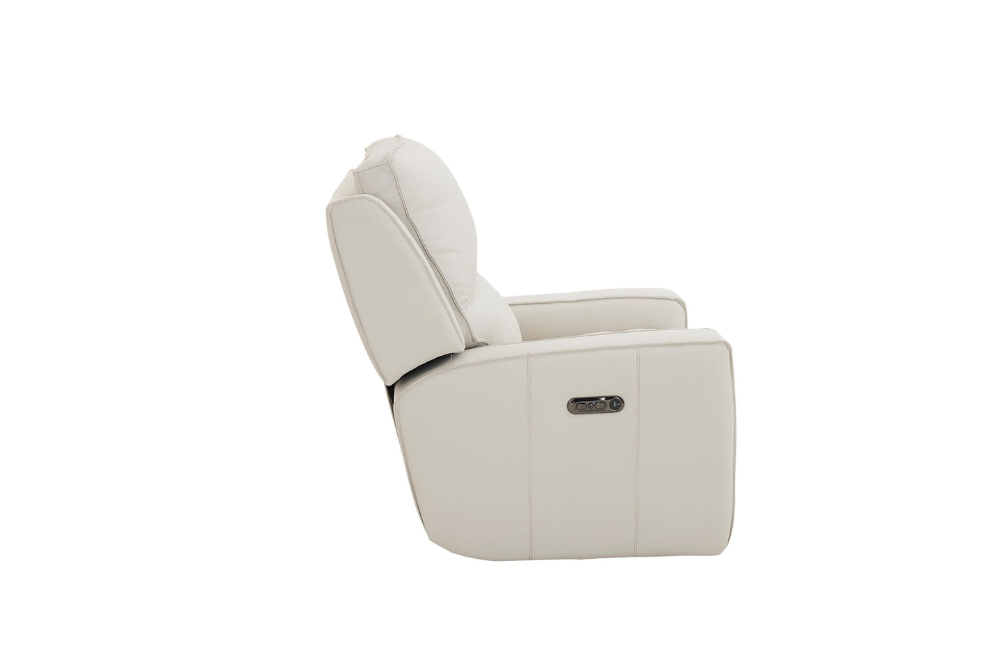 Bassett Club Level Raymond Power Motion Wallsaver Recliner in Vanilla Leather - Chapin Furniture