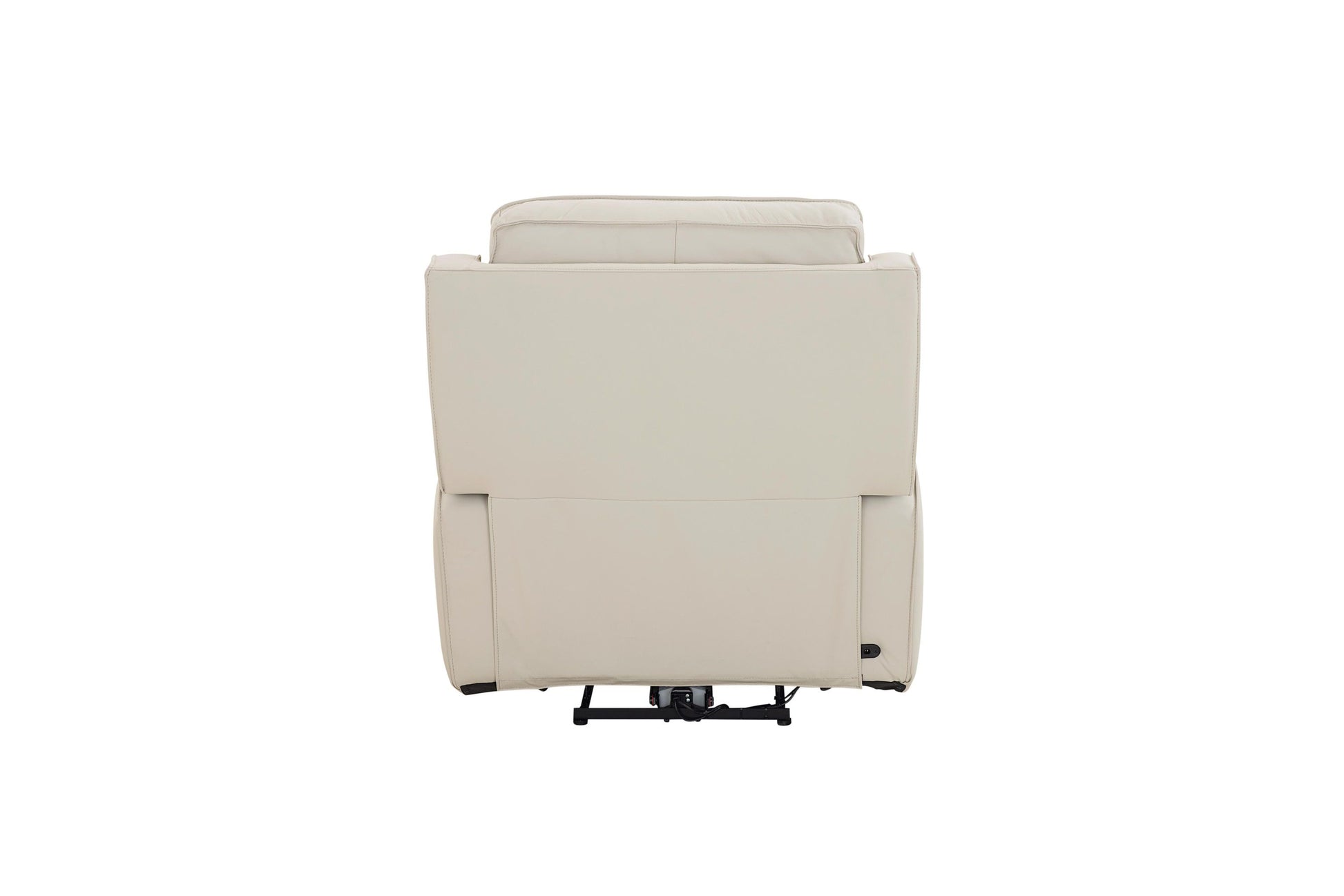 Bassett Club Level Raymond Power Motion Wallsaver Recliner in Vanilla Leather - Chapin Furniture