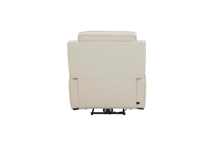 Bassett Club Level Raymond Power Motion Wallsaver Recliner in Vanilla Leather - Chapin Furniture