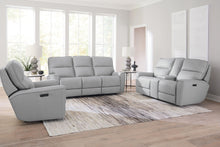 Bassett Club Level Kenneth Power Motion Wallsaver Recliner in Mist Leather - Chapin Furniture