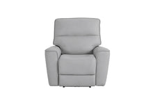 Bassett Club Level Kenneth Power Motion Wallsaver Recliner in Mist Leather - Chapin Furniture