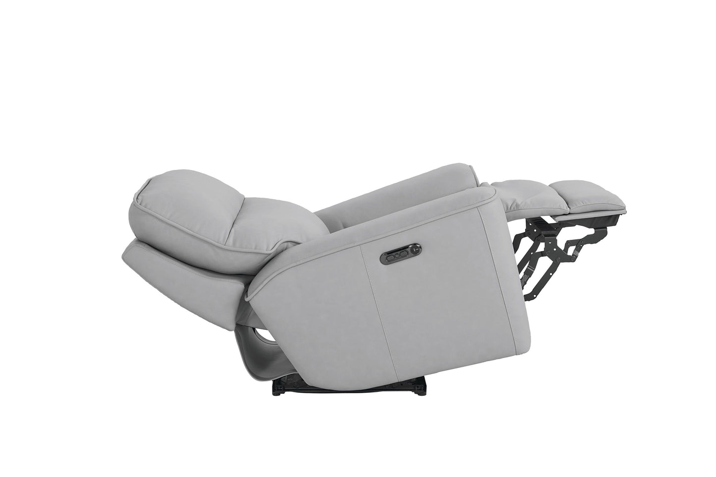 Bassett Club Level Kenneth Power Motion Wallsaver Recliner in Mist Leather - Chapin Furniture