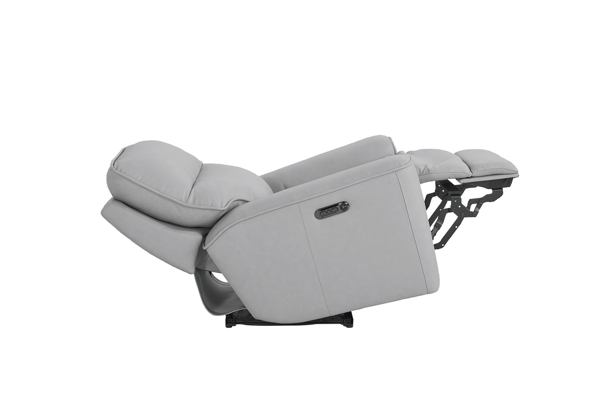 Bassett Club Level Kenneth Power Motion Wallsaver Recliner in Mist Leather - Chapin Furniture