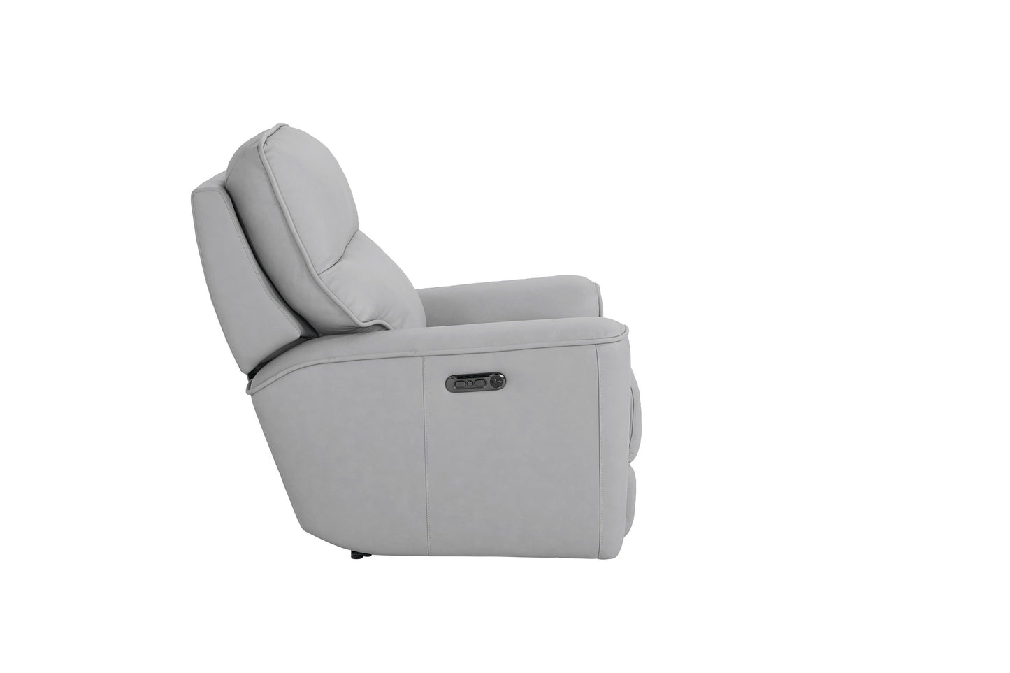 Bassett Club Level Kenneth Power Motion Wallsaver Recliner in Mist Leather - Chapin Furniture