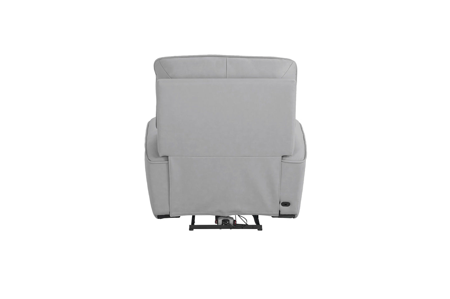 Bassett Club Level Kenneth Power Motion Wallsaver Recliner in Mist Leather - Chapin Furniture