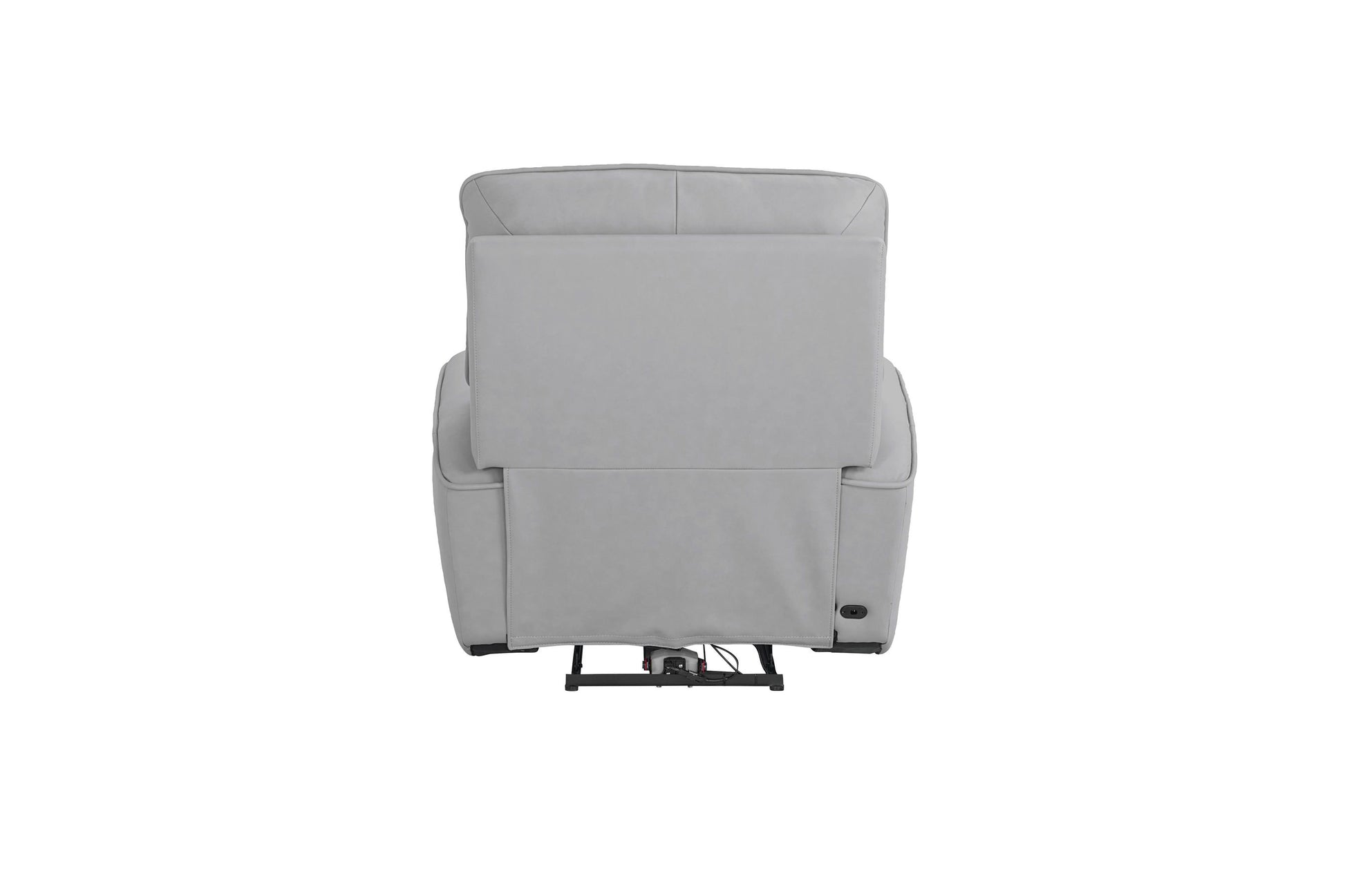 Bassett Club Level Kenneth Power Motion Wallsaver Recliner in Mist Leather - Chapin Furniture