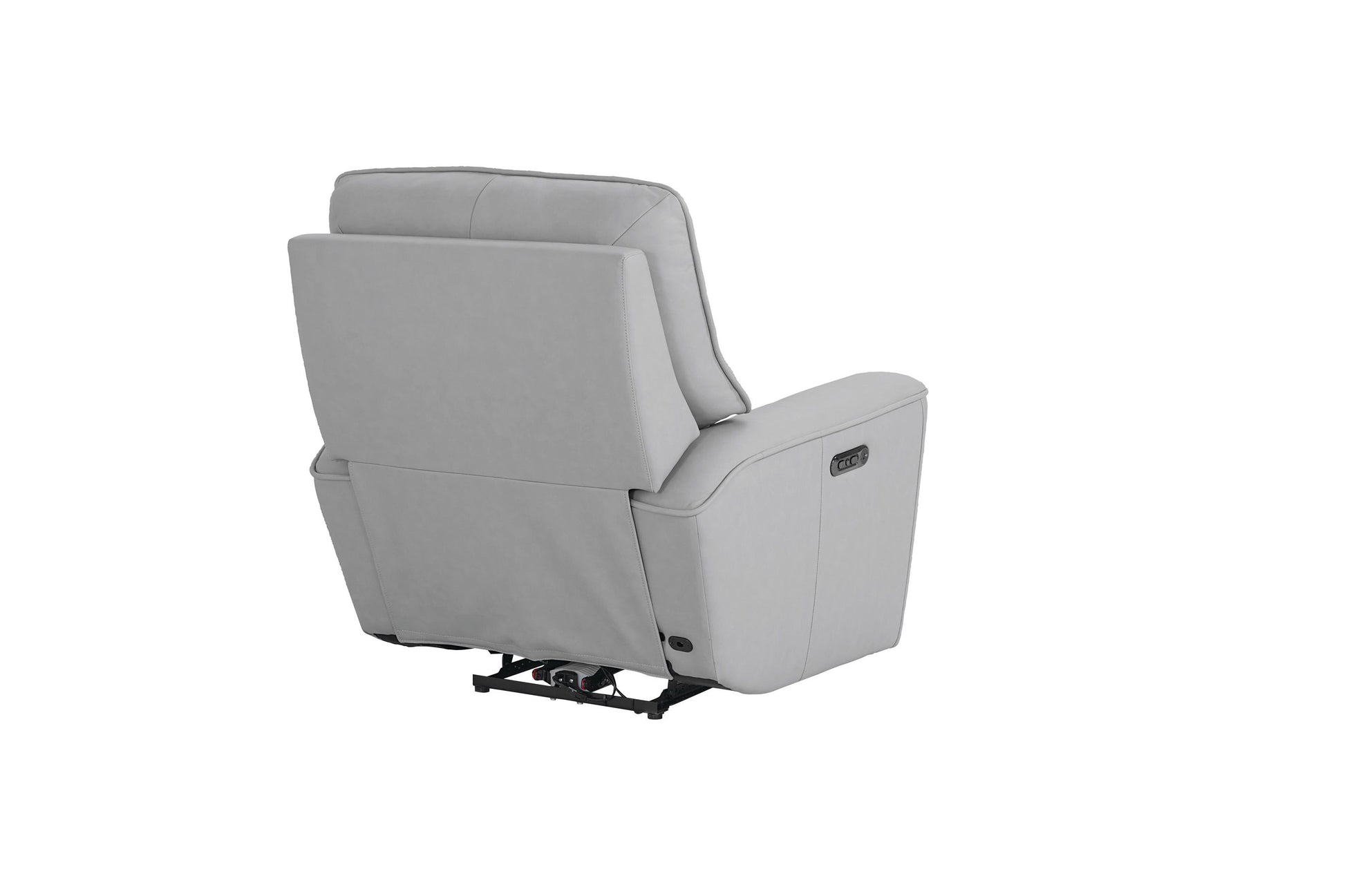 Bassett Club Level Kenneth Power Motion Wallsaver Recliner in Mist Leather - Chapin Furniture