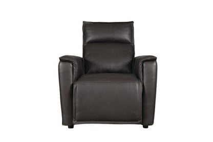 Bassett Club Level Chauncey Power Motion Recliner in Espresso Leather - Chapin Furniture